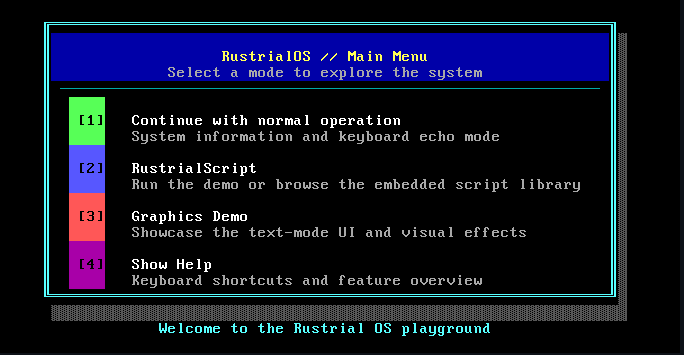 Rustrial OS Desktop Environment