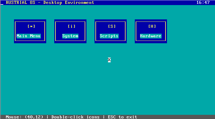 Rustrial OS Main Interface